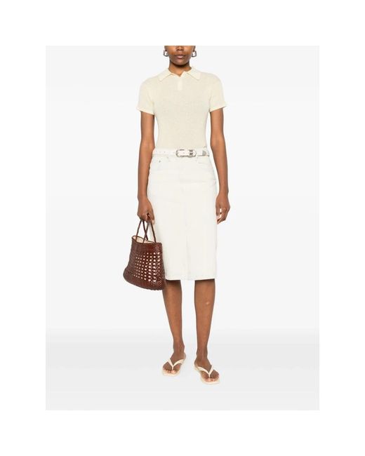A.P.C. White Denim Skirts