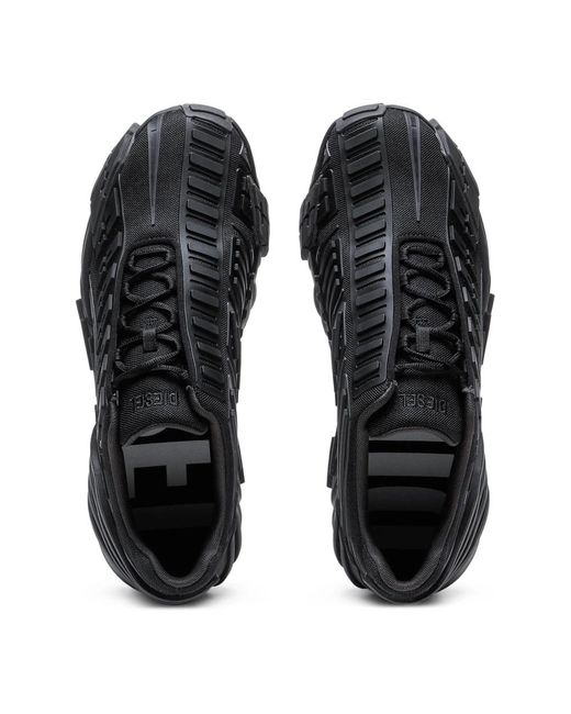 DIESEL Black S-prototype low w - sneakers aus netz und gummi