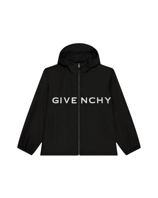 Givenchy Logo Bedrukte Windjack in het Black voor heren