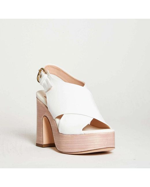 Agl Attilio Giusti Leombruni White High Heel Sandals