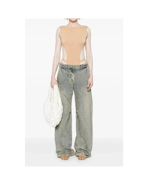 Entire studios Tops ,Valve Bodysuit in het Natural