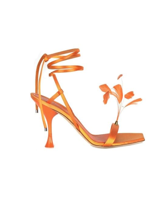3Juin Orange High Heel Sandals
