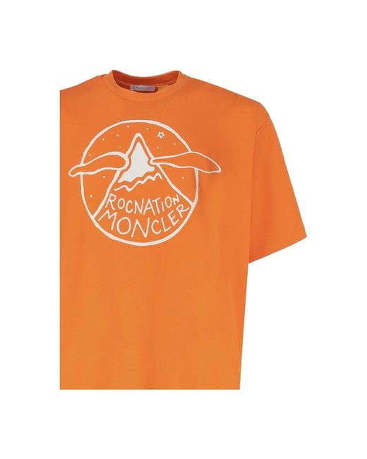 Moncler Orange T-Shirts for men