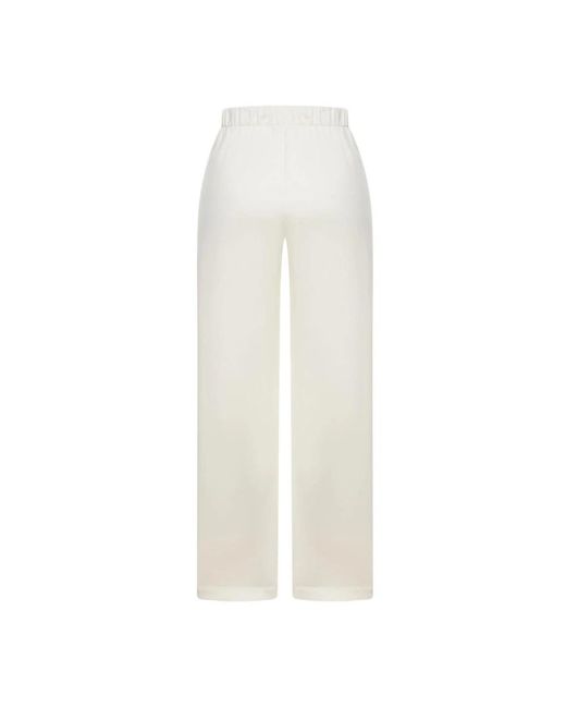 Max Mara White Wide Trousers