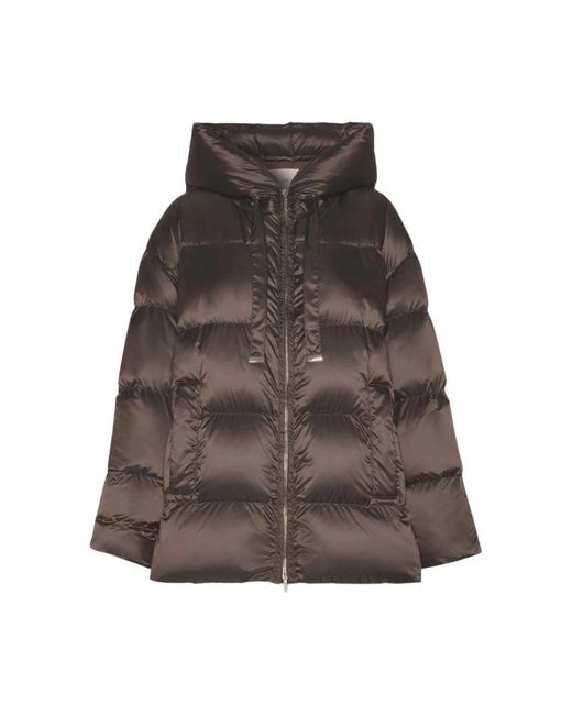 Max Mara Korte Gewatteerde Jas in het Brown