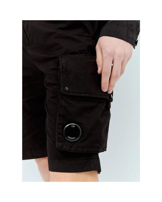 C P Company Cargo twill shorts in Black für Herren