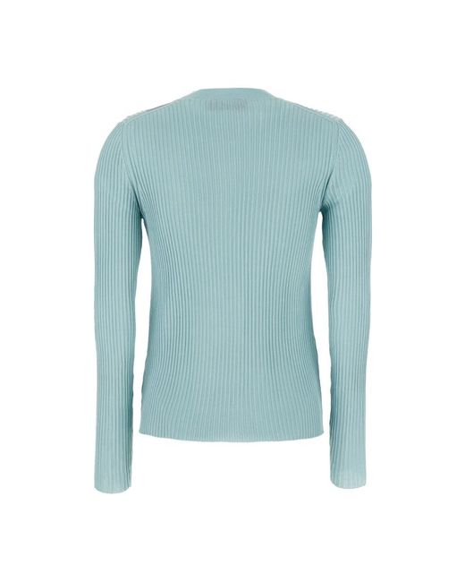 Fendi Blue Round-Neck Knitwear