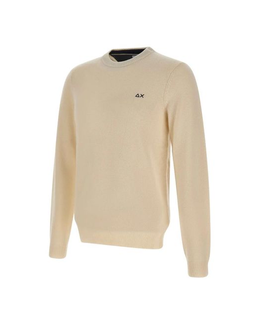Sun 68 Natural Round-Neck Knitwear for men