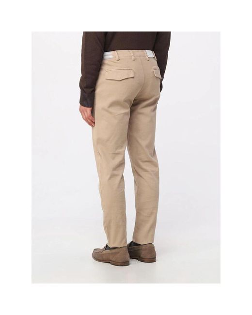 Eleventy Klassische Kamel Chinos Hose in Natural für Herren