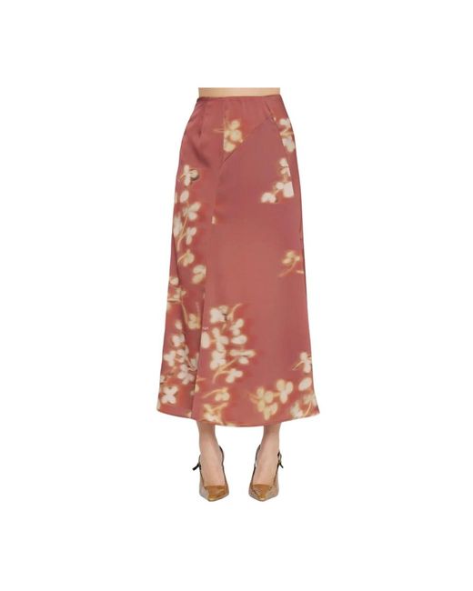Nenette Red Midi Skirts