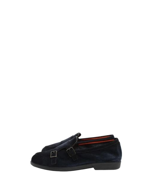 Santoni Black Loafers for men