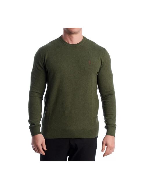 U.S. POLO ASSN. Green Round-Neck Knitwear for men