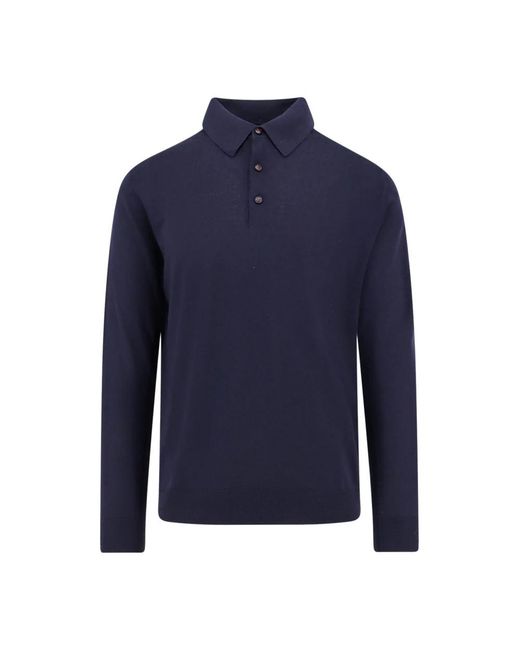 Kiton Blue Polo Shirts for men