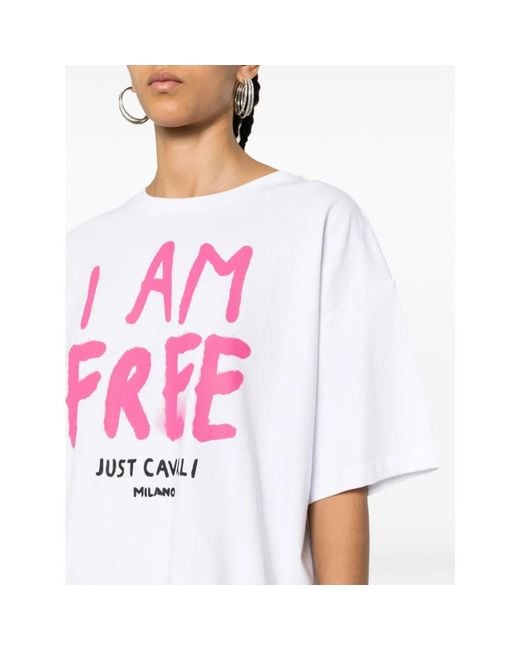 Just Cavalli Pink T-Shirts