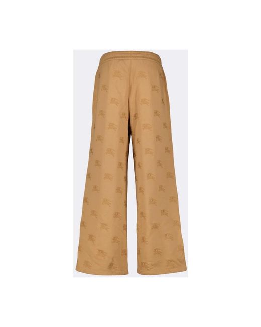 Burberry Natural Flared hose mit equestrian knight design