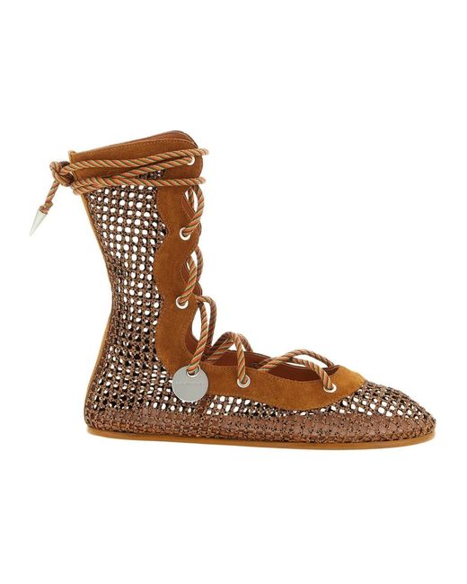 Kiko Kostadinov Brown Lace-Up Boots