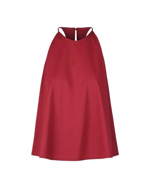Liviana Conti Red Sleeveless Tops