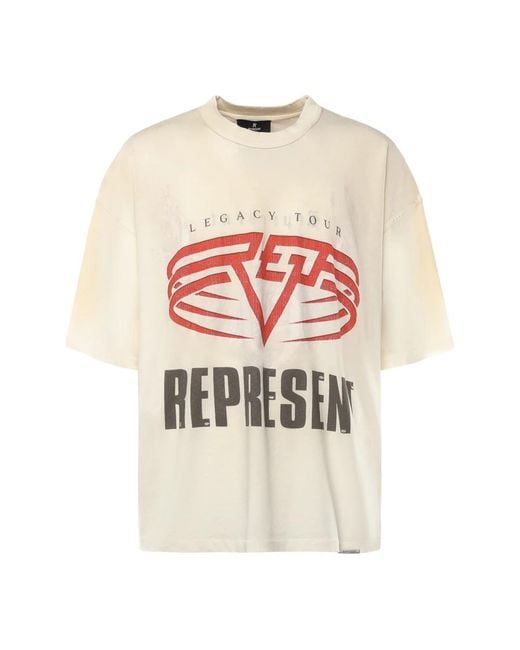 Represent White T-Shirts for men