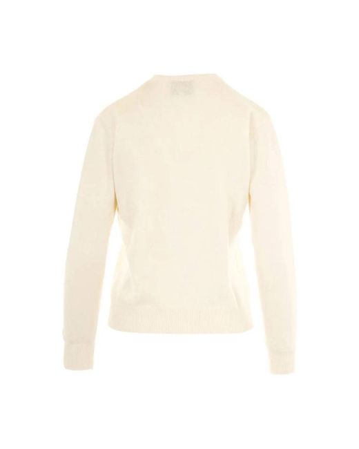 Mc2 Saint Barth White Round-Neck Knitwear