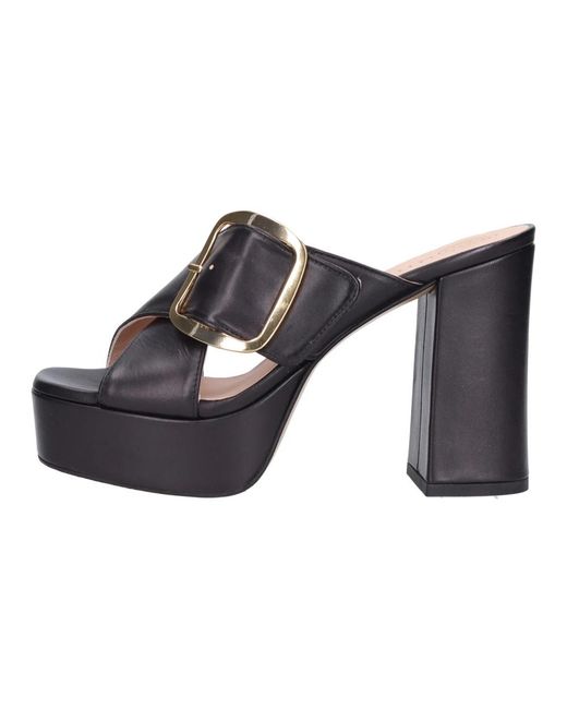 Unisa Blue Heeled Mules