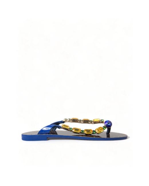 Dolce & Gabbana Flip Flops in het Blue