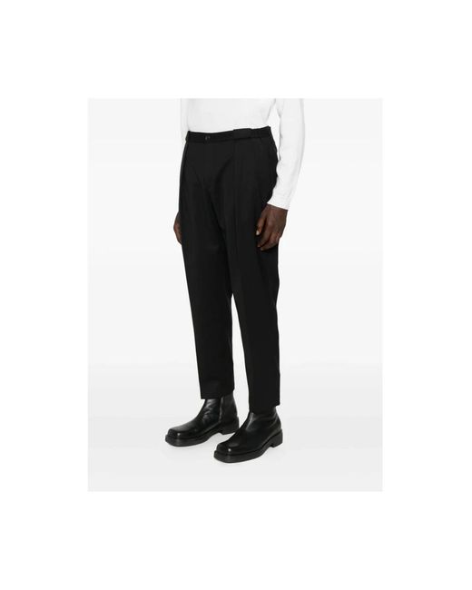 BRIGLIA Black Slim-Fit Trousers for men