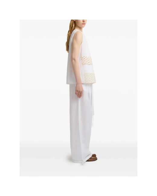 Marni White Sleeveless Tops