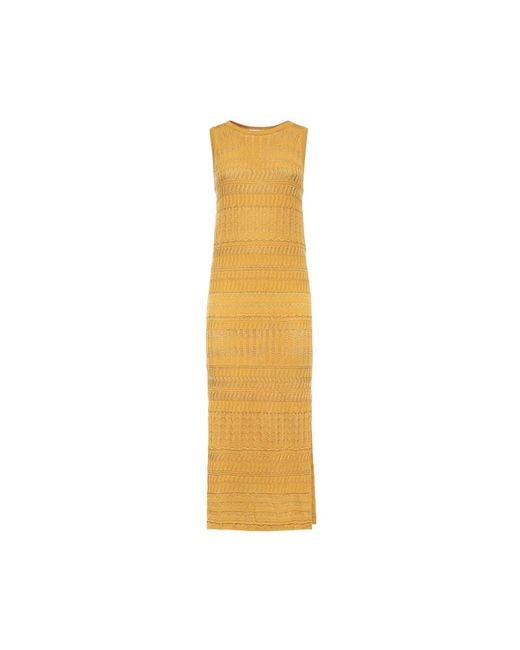 Akep Yellow Knitted Dresses