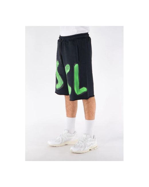 DISCLAIMER Green Casual Shorts for men