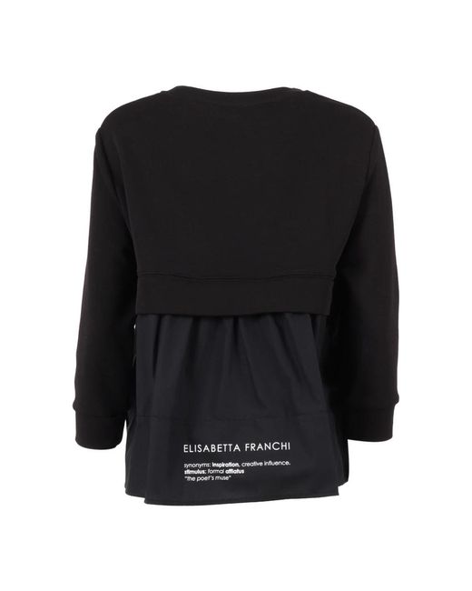 Elisabetta Franchi Black Sweatshirts