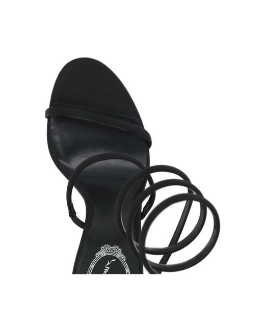 Rene Caovilla Black High Heel Sandals