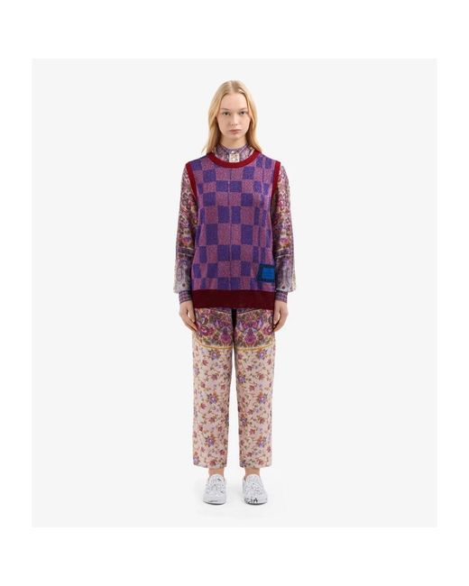Pierre Louis Mascia Purple Round-Neck Knitwear