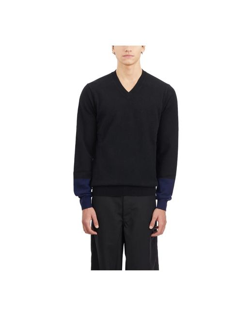 V-Neck Knitwear di Comme des Garçons in Black da Uomo