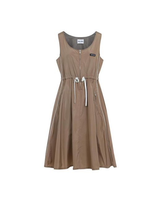 Miu Miu Brown Midi Dresses