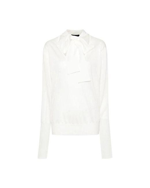 Fabiana Filippi V-Neck Knitwear in het White