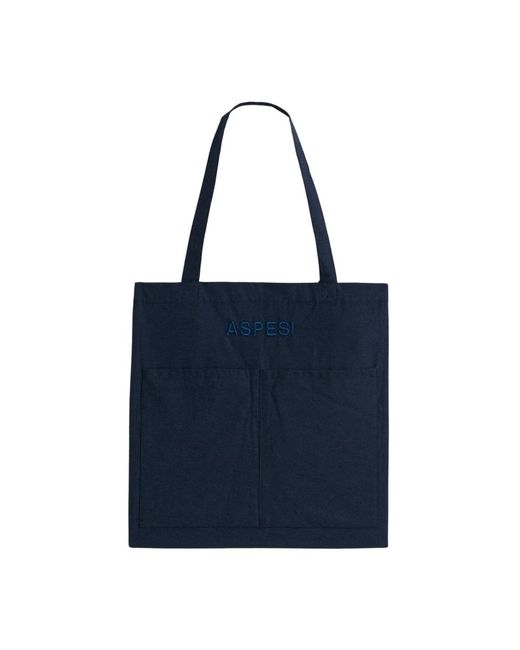 Aspesi Blue Tote Bags