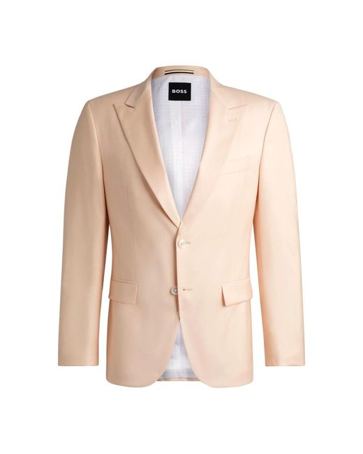 HUGO Jassen ,Wol Moderne Formele Slim Fit Wollen Blazer in het Natural voor heren