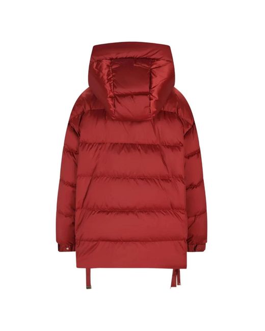 Max Mara Red Down Jackets