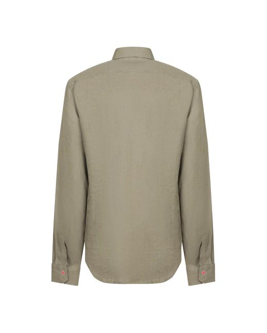 Kiton Bruin Overhemd in het Green voor heren