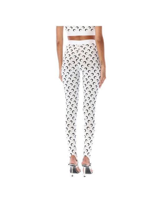 MARINE SERRE White Leggings