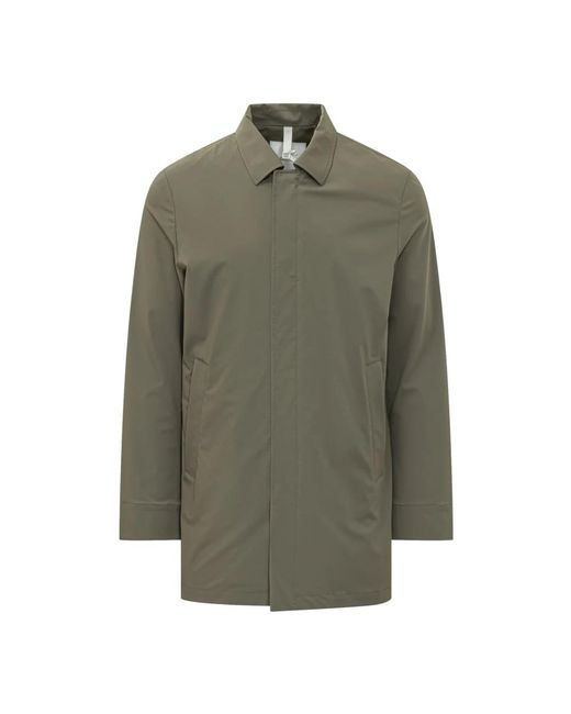 DUNO Green Single-Breasted Coats for men