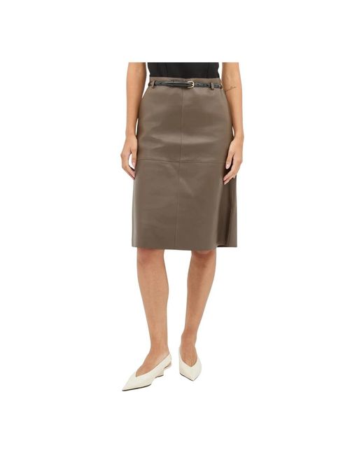 Totême Brown Leather Skirts