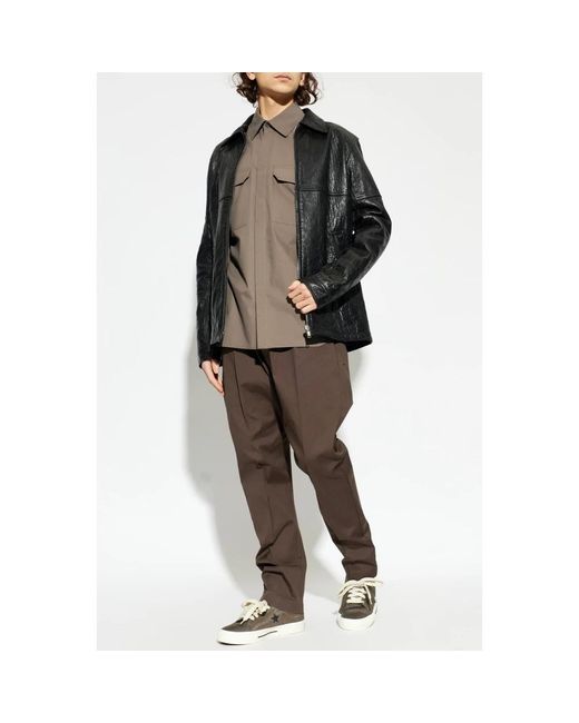 Rick Owens Brown Straight Trousers for men