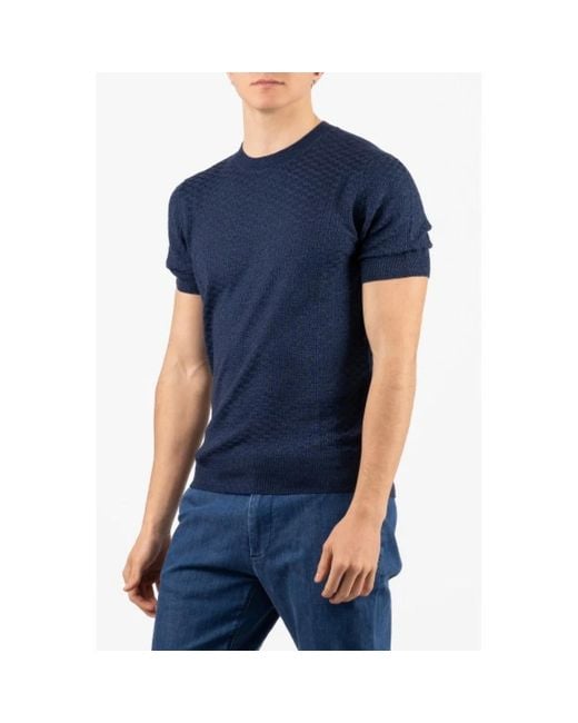 Gran Sasso Blue Round-Neck Knitwear for men