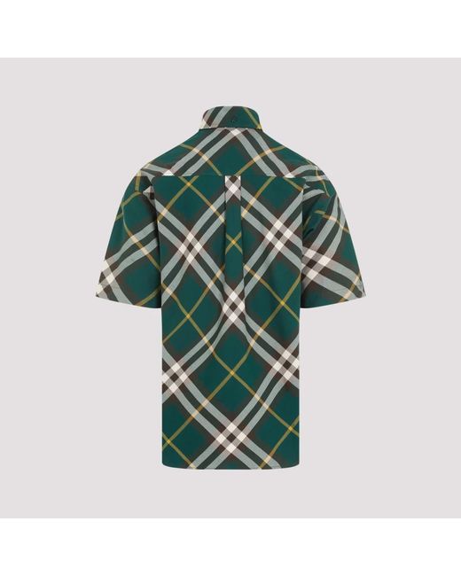 Burberry Green Short Sleeve Shirts for men