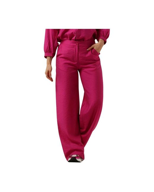 Pom Red Fuchsia Weite Hosen