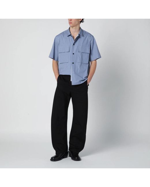 Sacai Blue Short Sleeve Shirts for men