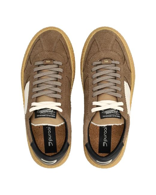 PURAAI Brown Sneakers for men
