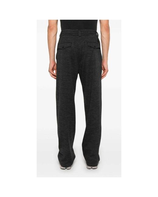 Moncler Strukturierte wollmischung schmal zulaufende hose in Gray für Herren