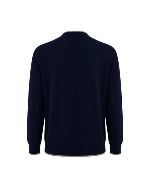 Eleventy Blue Round-Neck Knitwear for men